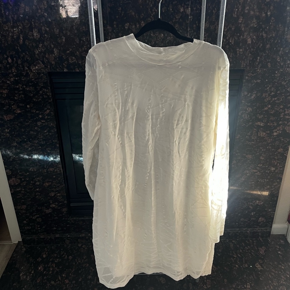 Fashion Nova Long Sleeve Dress - Cream